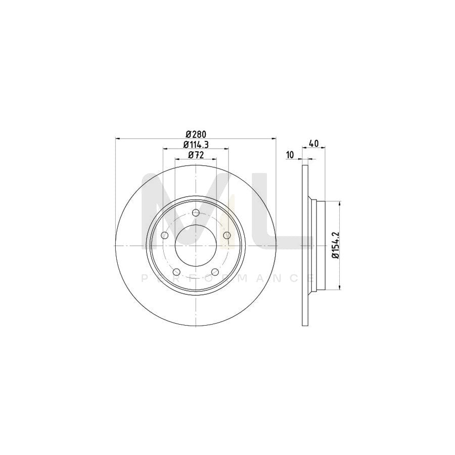 TEXTAR PRO 92181403 Brake Disc Solid, Coated, without wheel hub, without wheel studs | ML Performance Car Parts