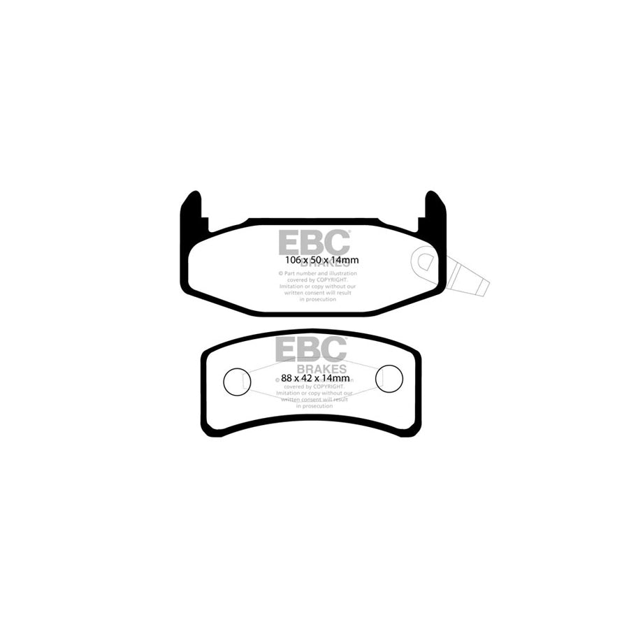 EBC DP978 Lotus Elan Ultimax Rear Brake Pads 2 | ML Performance UK Car Parts