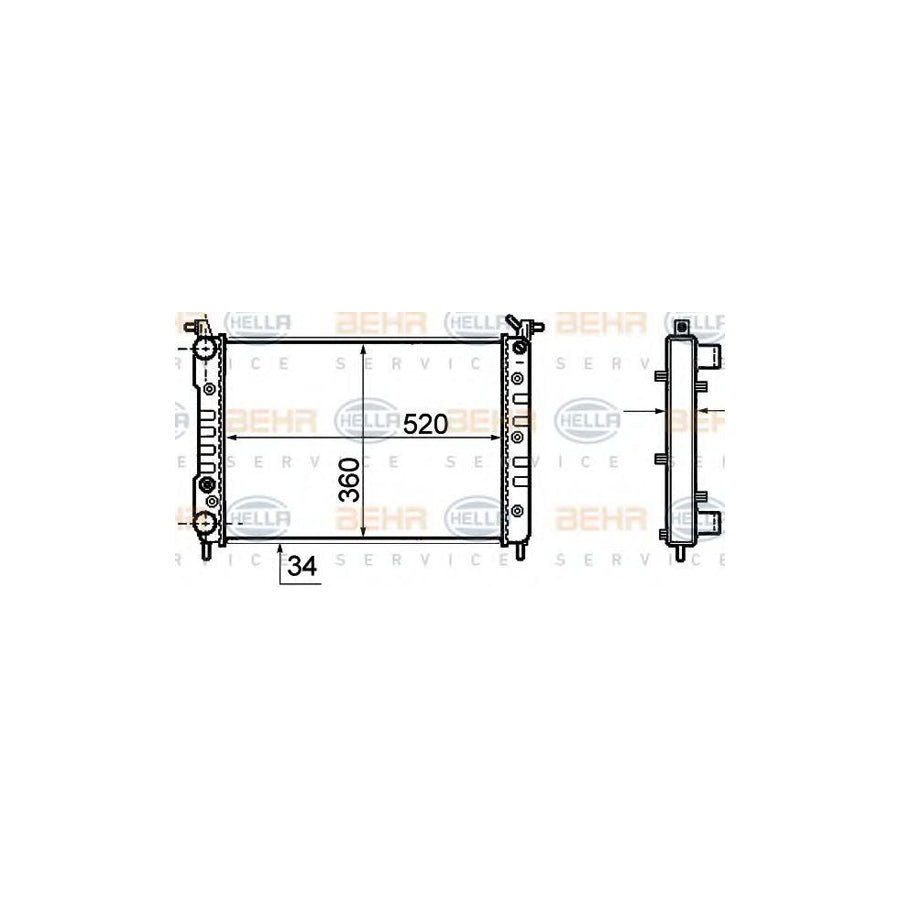 Hella 8MK 376 756-501 Engine Radiator