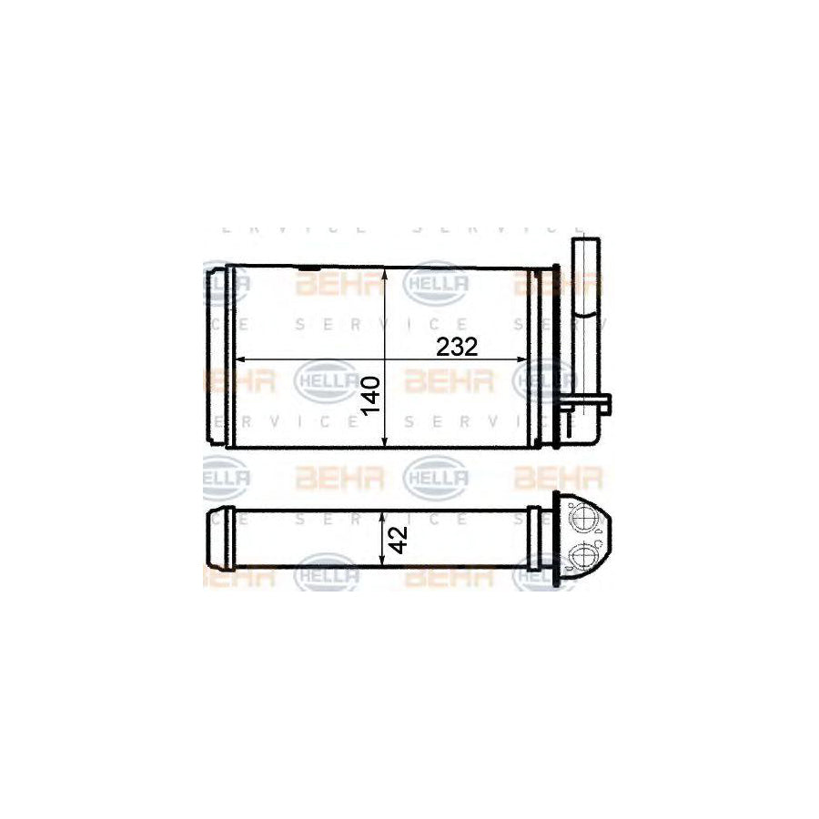 Hella 8FH 351 311-071 Heater Matrix