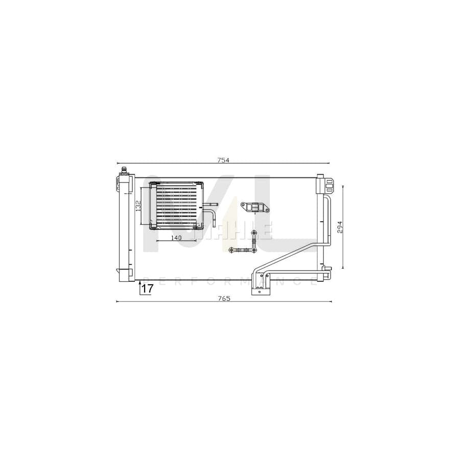 MAHLE ORIGINAL AC 346 000S Air conditioning condenser without gasket / seal, with dryer | ML Performance Car Parts