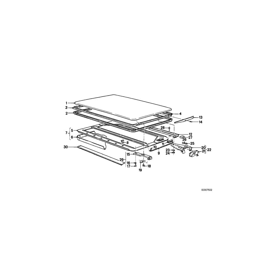 Genuine BMW 54121965794 E24 Ceiling Frame Covered NATUR (Inc. 635CSi & M6) | ML Performance UK Car Parts