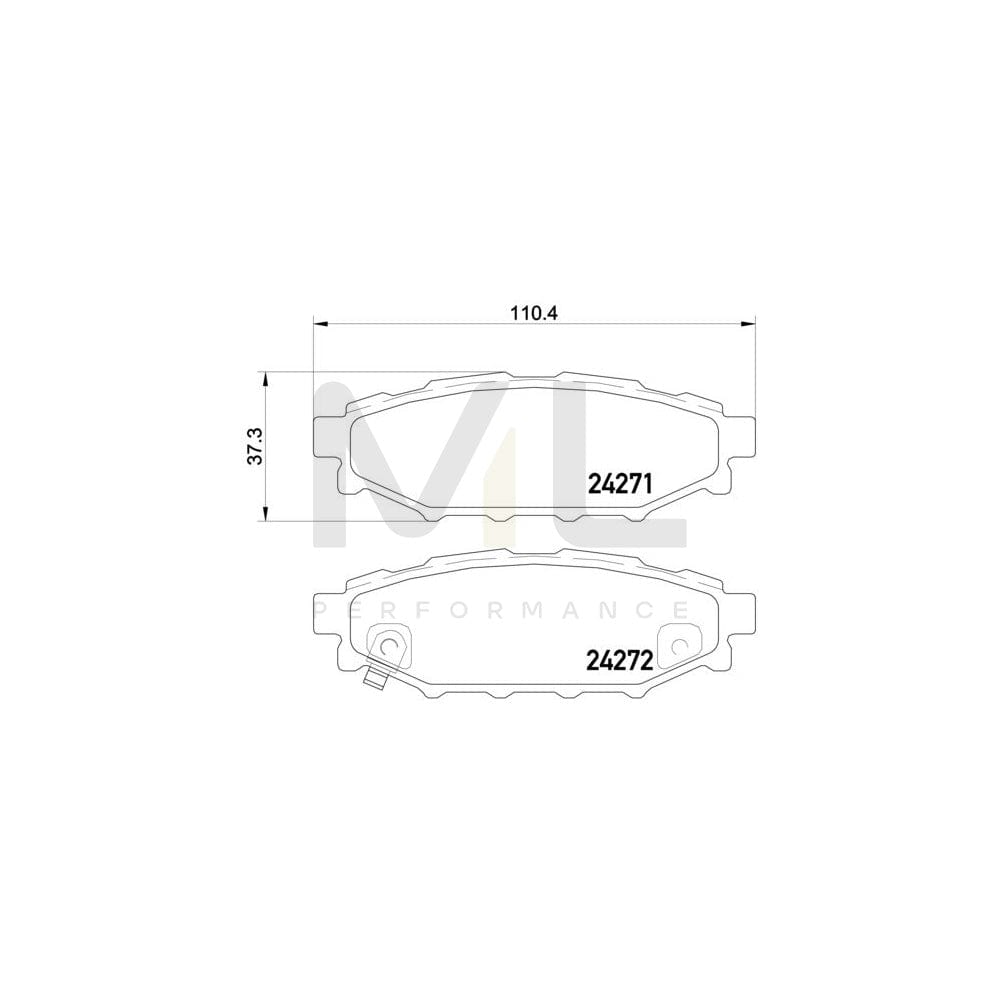 Brembo P 78 020 Brake Pad Set With Acoustic Wear Warning | ML Performance Car Parts