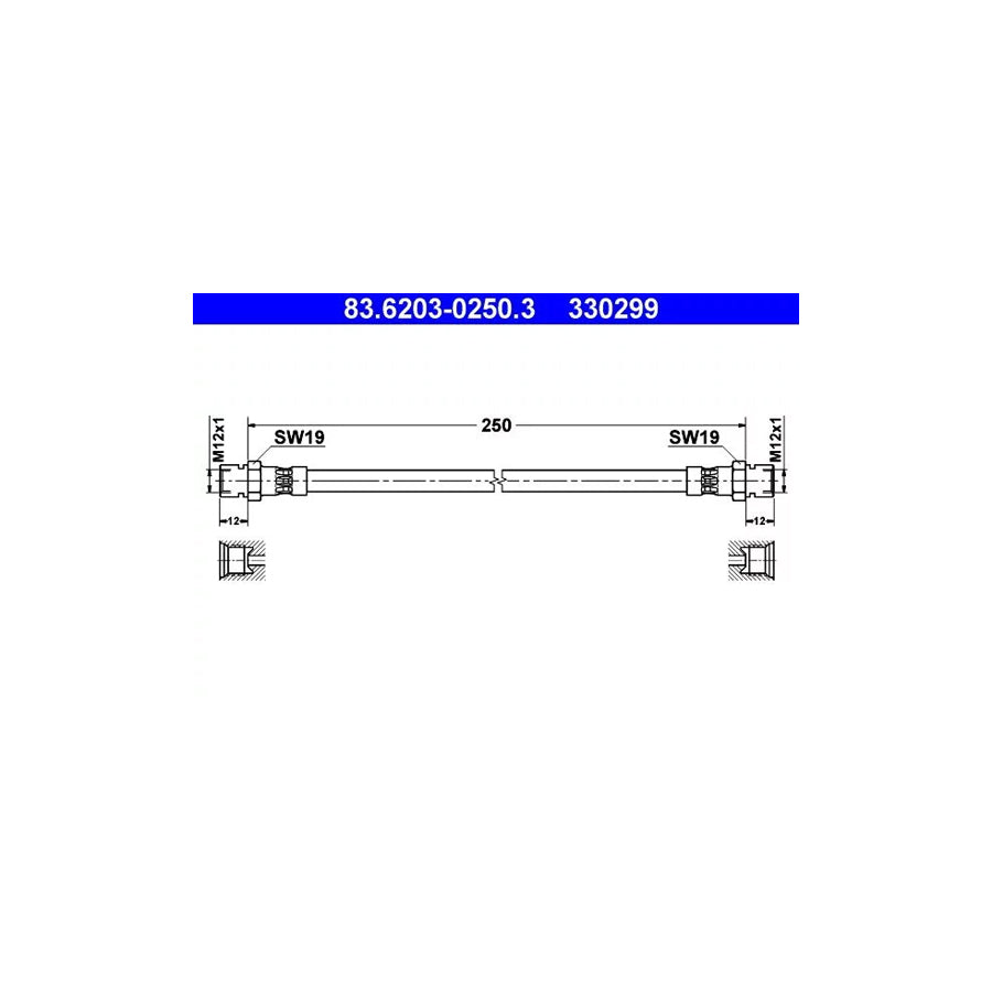 ATE 83.6203-0250.3 Brake Hose