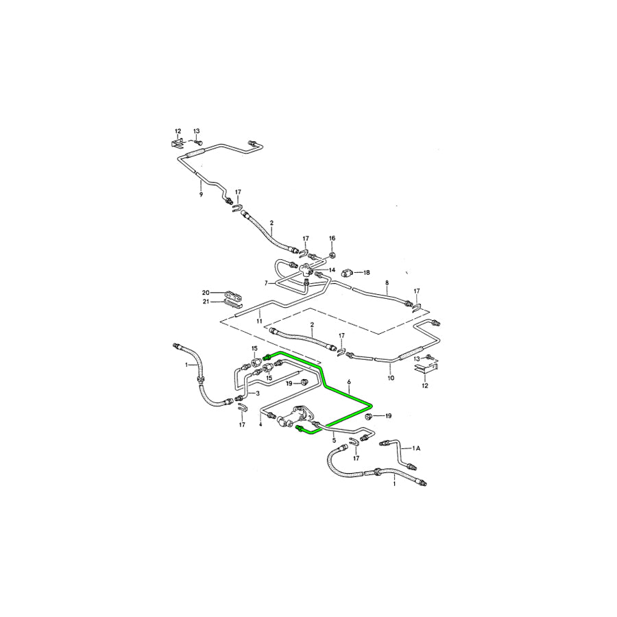 Genuine Porsche Caliper Brake Line Master Cylinder To Rear Coupling Porsche 944 Turbo | ML Performance UK Car Parts