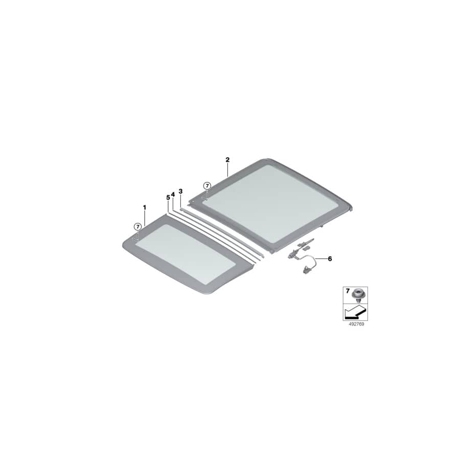 Genuine BMW 54109880246 G06 Glass Cover, Front (Inc. X6) | ML Performance UK Car Parts