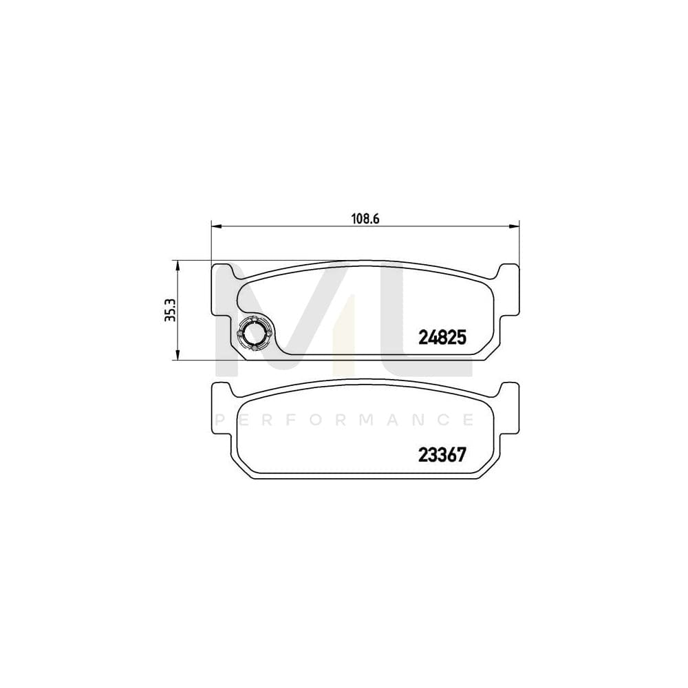 Brembo P 56 067 Brake Pad Set For Nissan Maxima Prepared For Wear Indicator | ML Performance Car Parts