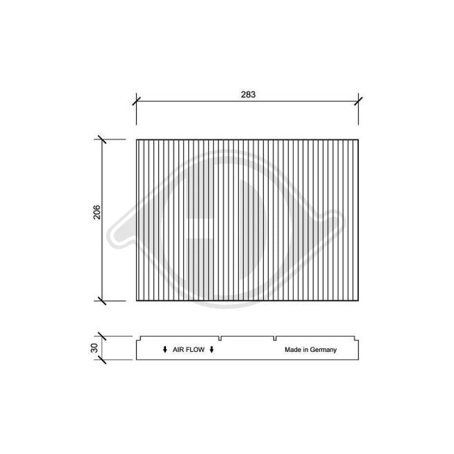 DIEDERICHS DCI1005-1 Pollen Filter | ML Performance UK Car Parts