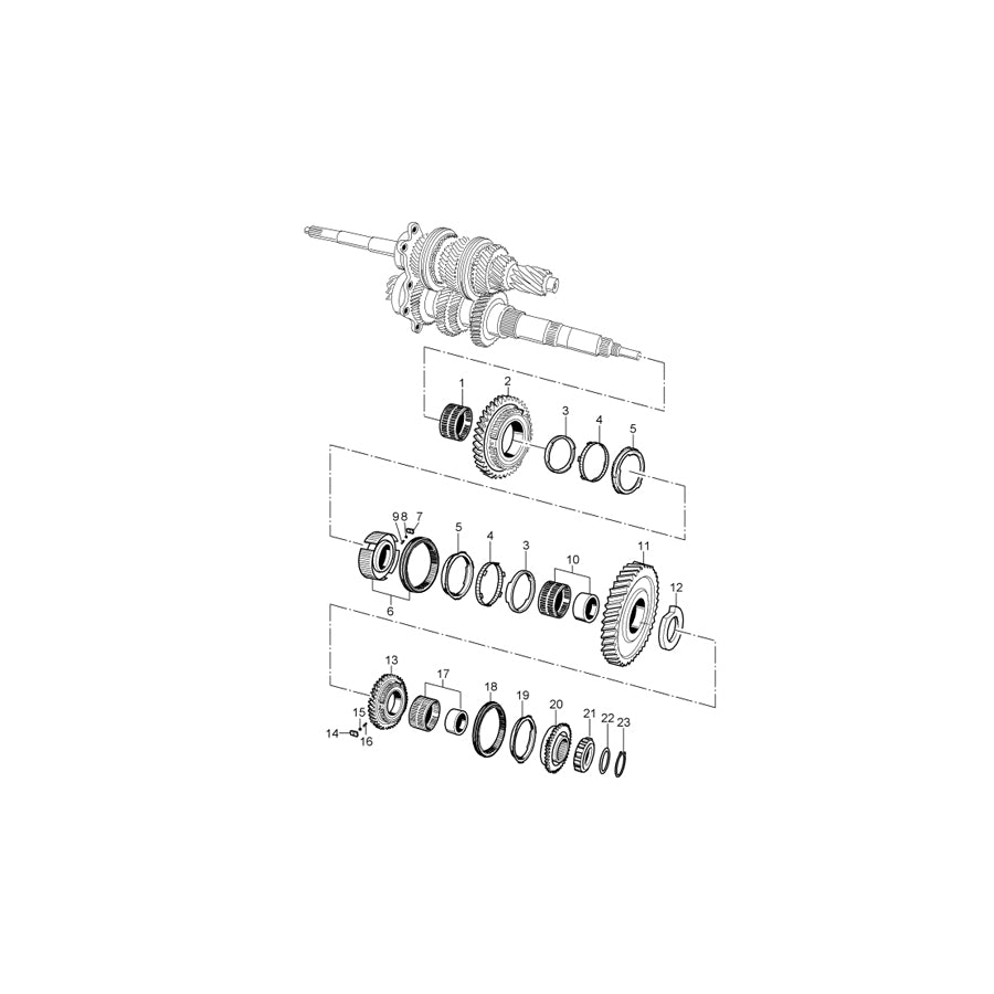 Genuine Porsche Syncro Ring For Gear Porsche 986 / 996 1999 (6 Speed) | ML Performance UK Car Parts