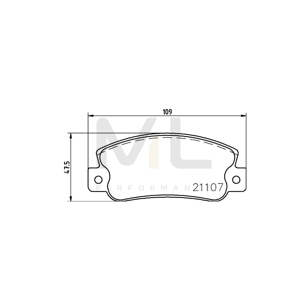 Hella 8DB 355 019-061 Brake Pad Set Prepared For Wear Indicator | ML Performance Car Parts