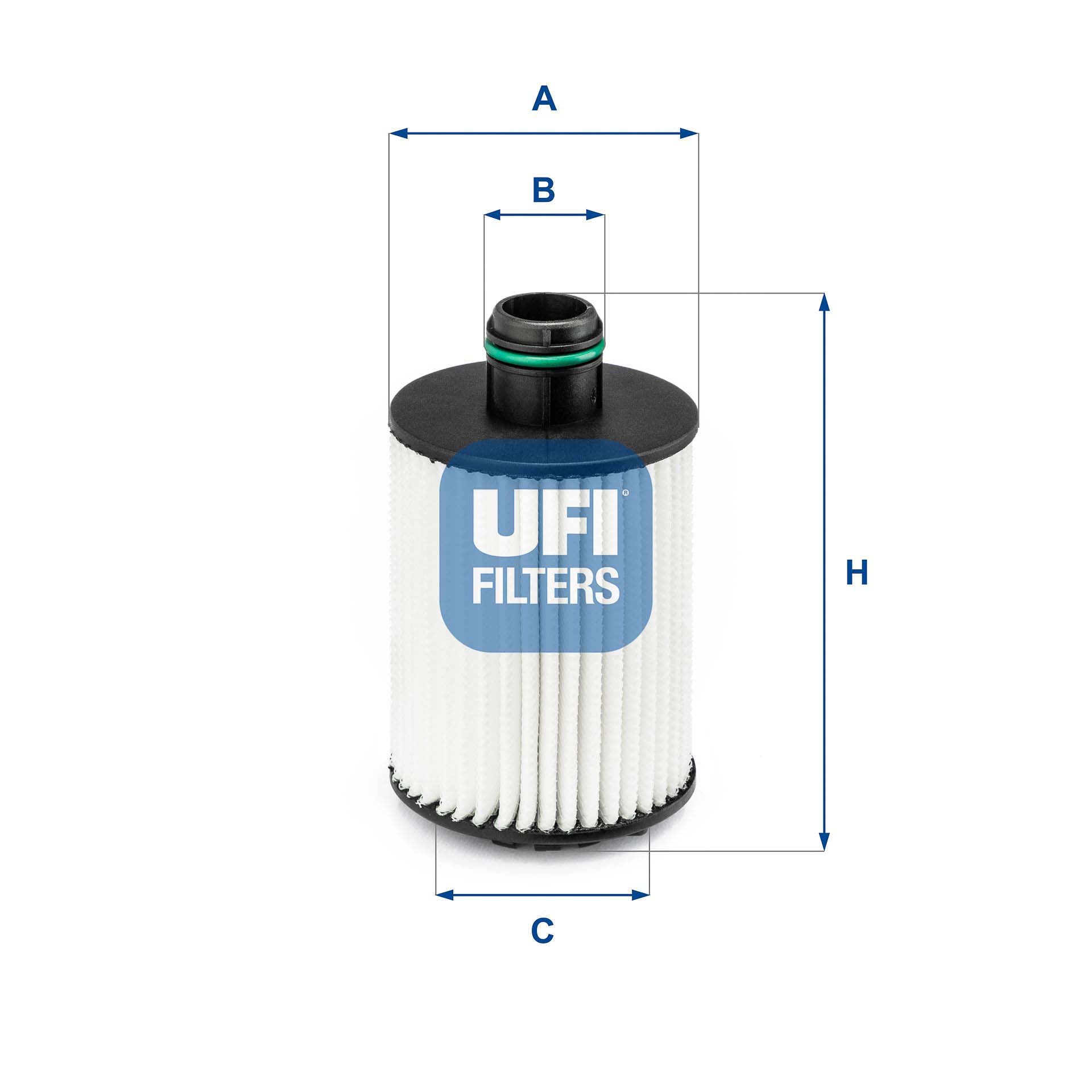 UFI 25.190.00 Oil Filter For Jeep Wrangler Iv (Jl)