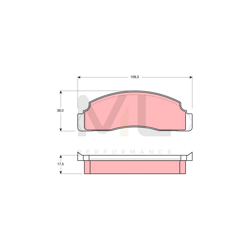 TRW Gdb624 Brake Pad Set For Ford Fiesta Not Prepared For Wear Indicator | ML Performance Car Parts