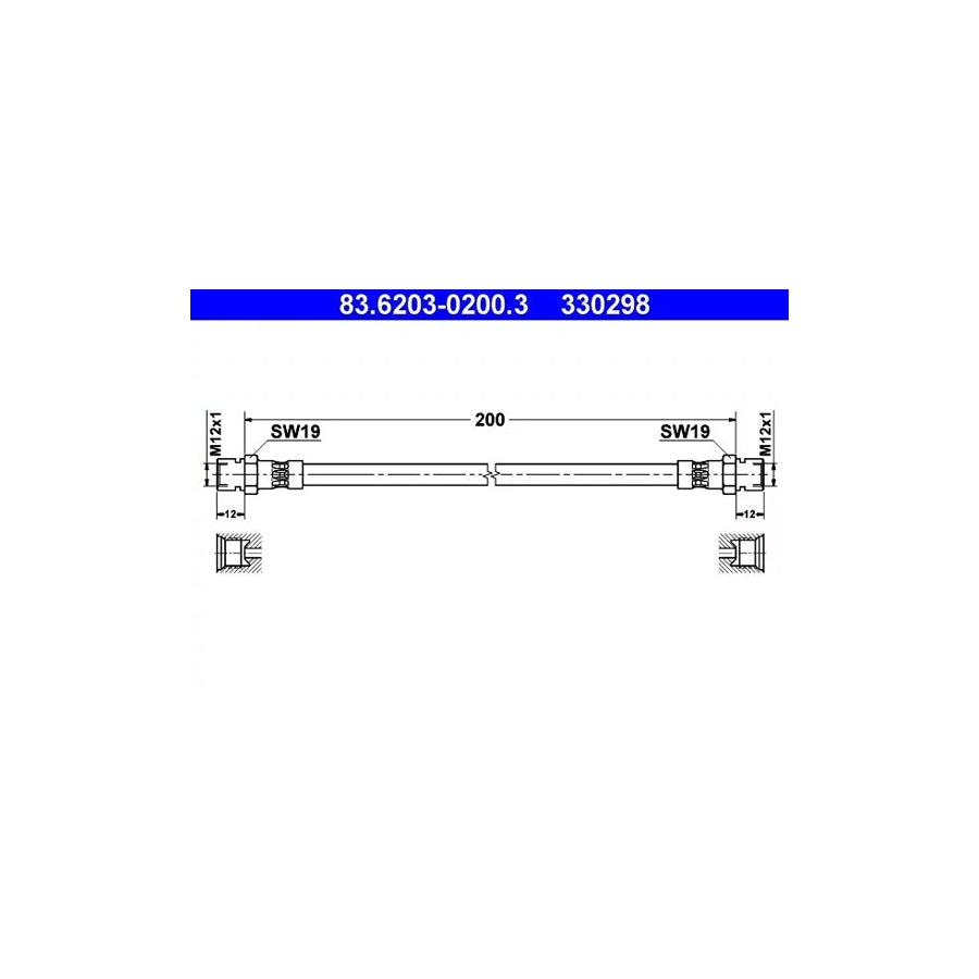 ATE 83.6203-0200.3 Brake Hose