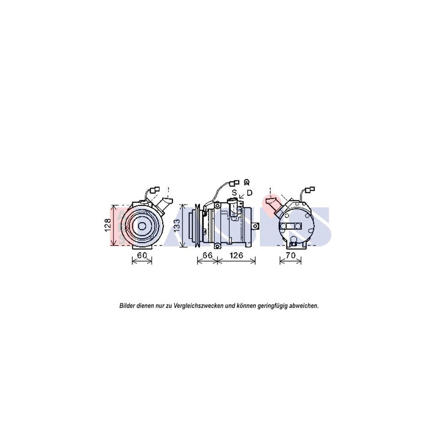 AKS Dasis 852601N Compressor, Air Conditioning For Mitsubishi Pajero / Shogun IV (V80) | ML Performance UK