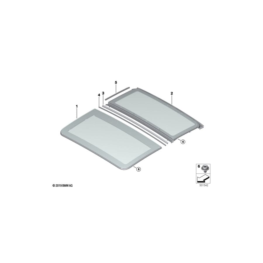 Genuine BMW 54109466551 F44 Dichtung Glasdeckel Seitlich (Inc. 228iX, 220d & M235iX) | ML Performance UK Car Parts