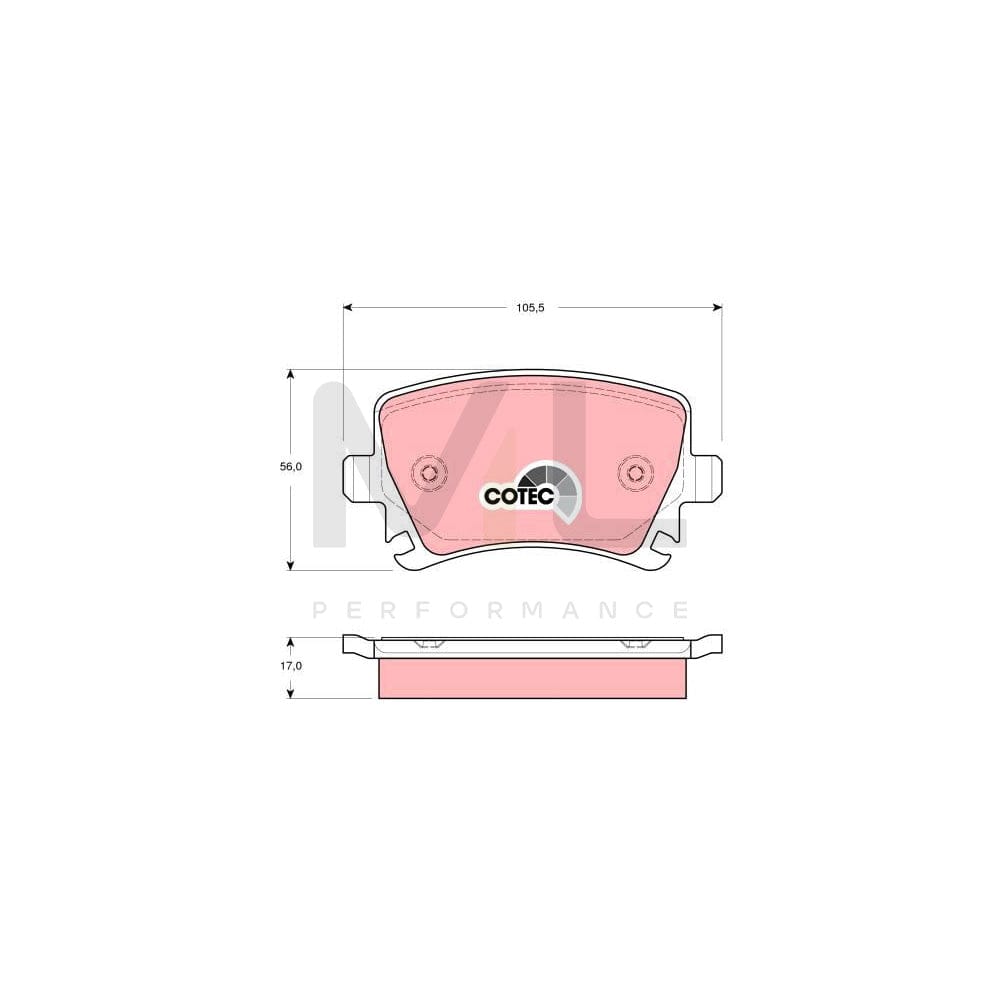 TRW Cotec Gdb1551 Brake Pad Set Not Prepared For Wear Indicator | ML Performance Car Parts