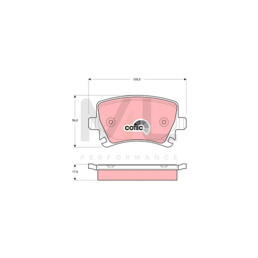 TRW Cotec Gdb1551 Brake Pad Set Not Prepared For Wear Indicator | ML Performance Car Parts