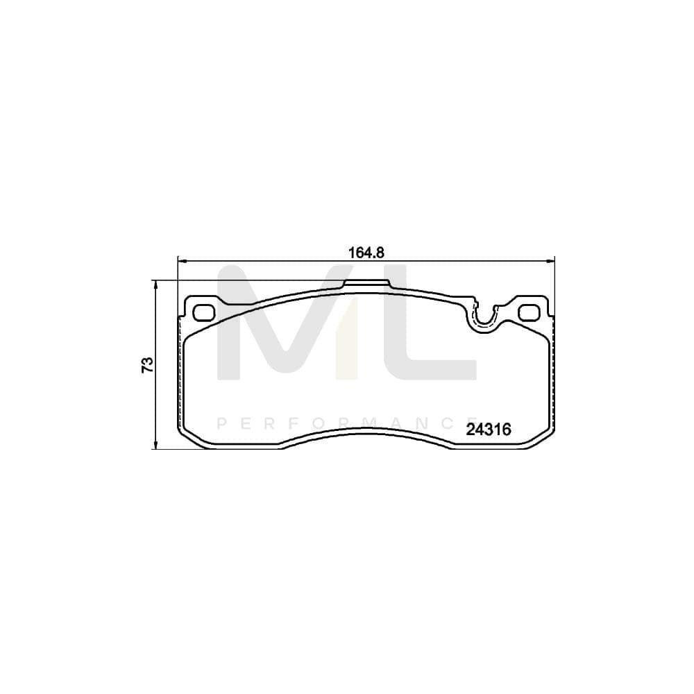 Hella 8DB 355 014-041 Brake Pad Set Prepared For Wear Indicator | ML Performance Car Parts