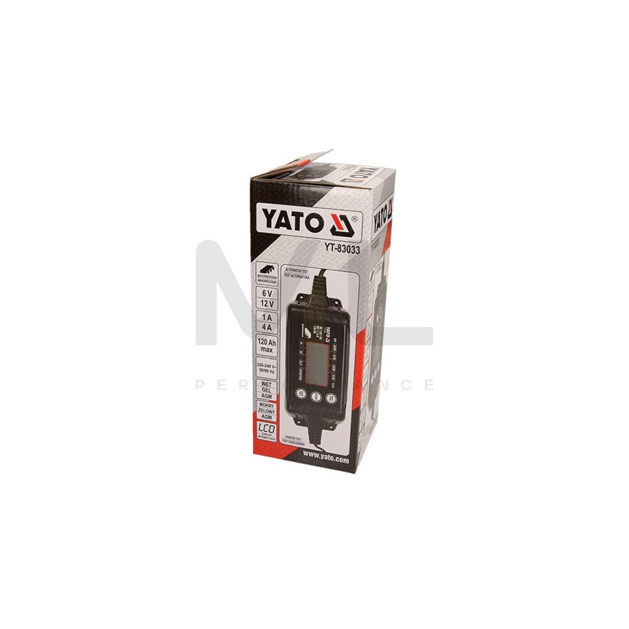 YATO YT-83033 Battery Charger portable, trickle charger, 1, 4A, 12, 6V | ML Performance Car Parts