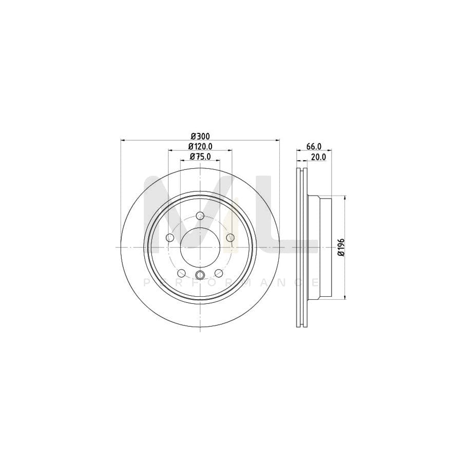 HELLA PRO High Carbon 8DD 355 129-331 Brake Disc Internally Vented, Coated, High-carbon, without wheel hub, without wheel studs | ML Performance Car Parts