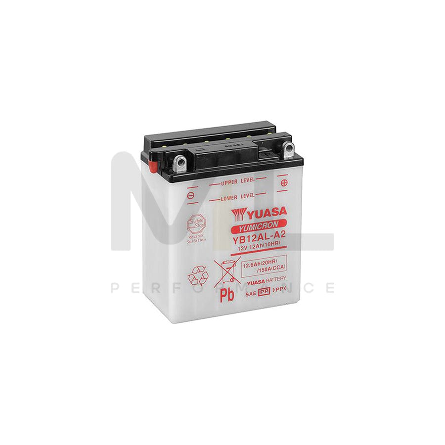 Yuasa YB12AL-A2 12v Motorbike & Motorcycle Battery | ML Performance UK Car Parts