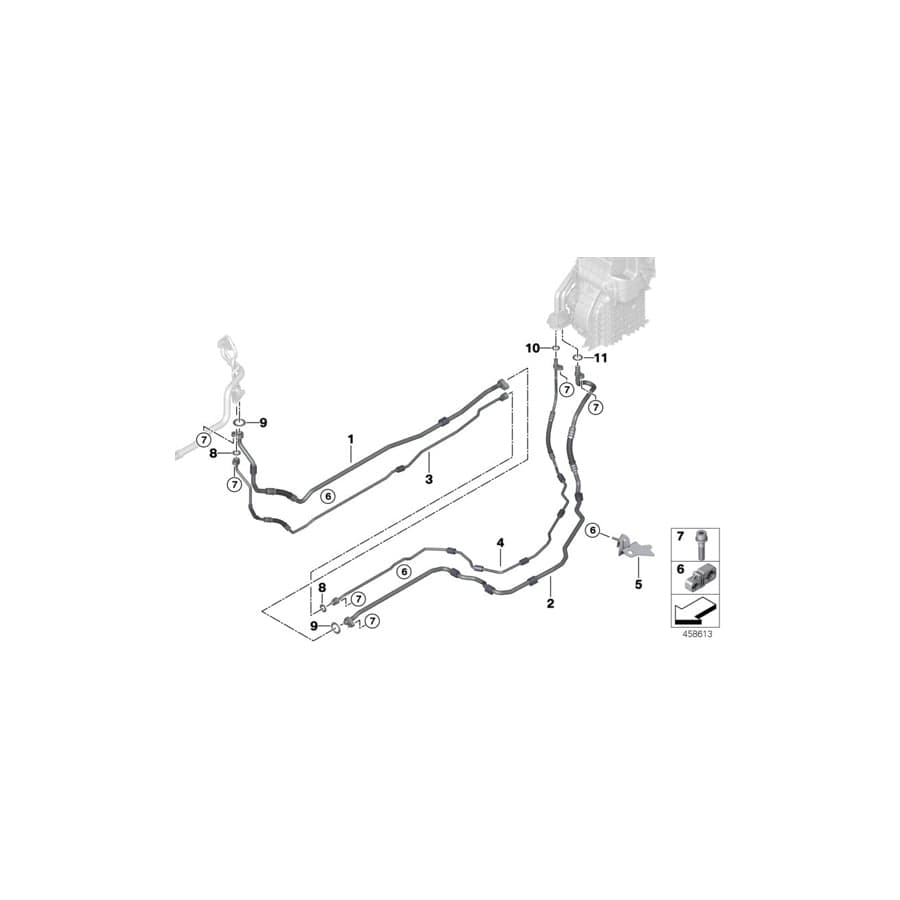 Genuine BMW 64539303478 G12 Pressure Line, Underfloor, Part 1 (Inc. 750LdX, 750LiX 4.4 & 725Ld) | ML Performance UK Car Parts