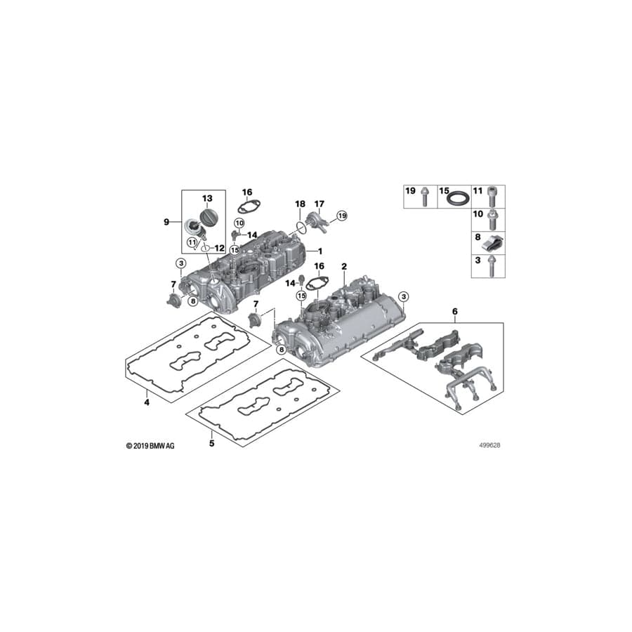 Genuine BMW 11128699192 F91 F90 F93 Cylinder Head Cover Zyl. 1-4 (Inc. M5 & M8) | ML Performance UK Car Parts