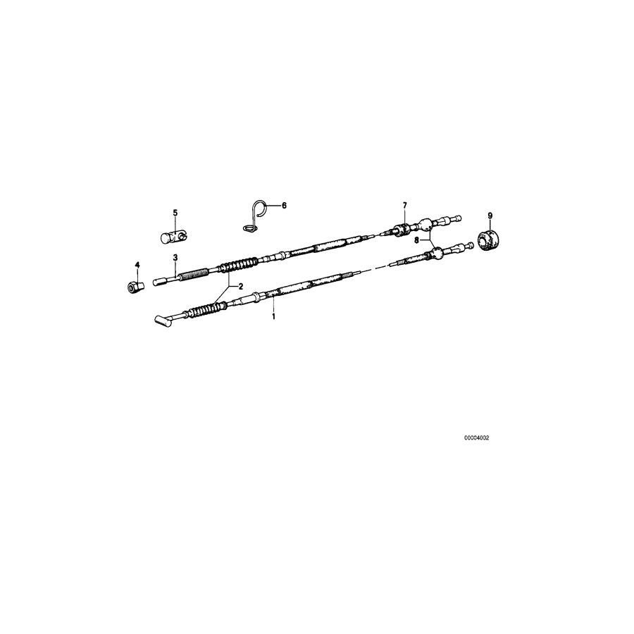 Genuine BMW 32732324958 Clutch Cable L=1410mm (Inc. R60/6, R90/6 & R 75) | ML Performance UK Car Parts