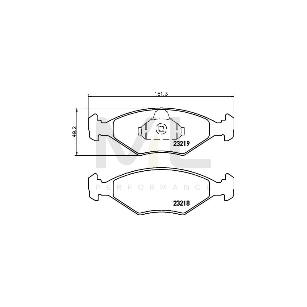 Hella 8DB 355 008-381 Brake Pad Set Not Prepared For Wear Indicator | ML Performance Car Parts