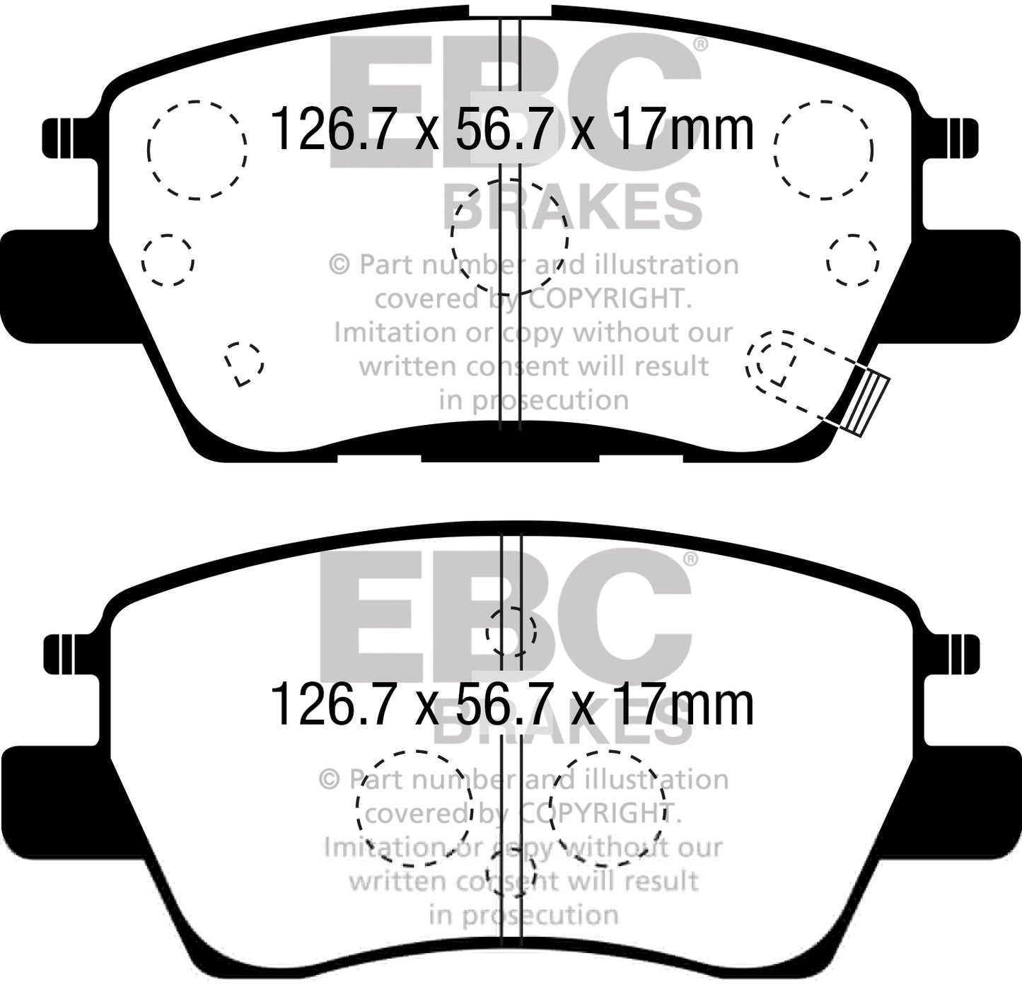 EBC DPX3052 Opel Vauxhall Ampera E Ultimax Front Brake Pads - TRW Caliper 2 | ML Performance UK Car Parts