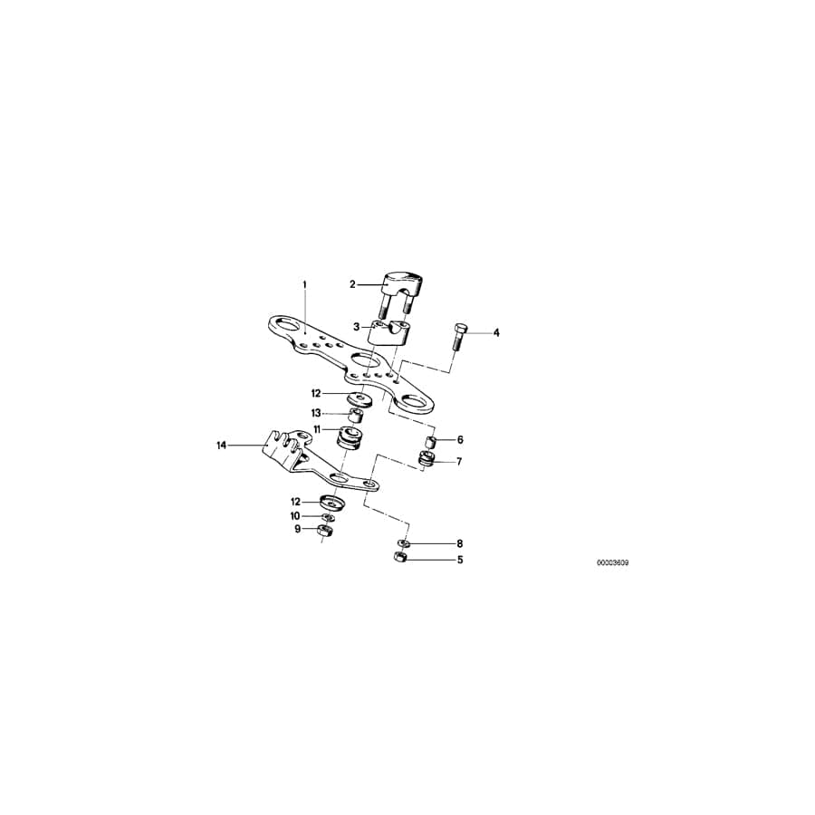 Genuine BMW 31421240075 100 60 Upper Fork Cross Brace (Inc. /7 & R 75 ) | ML Performance UK Car Parts