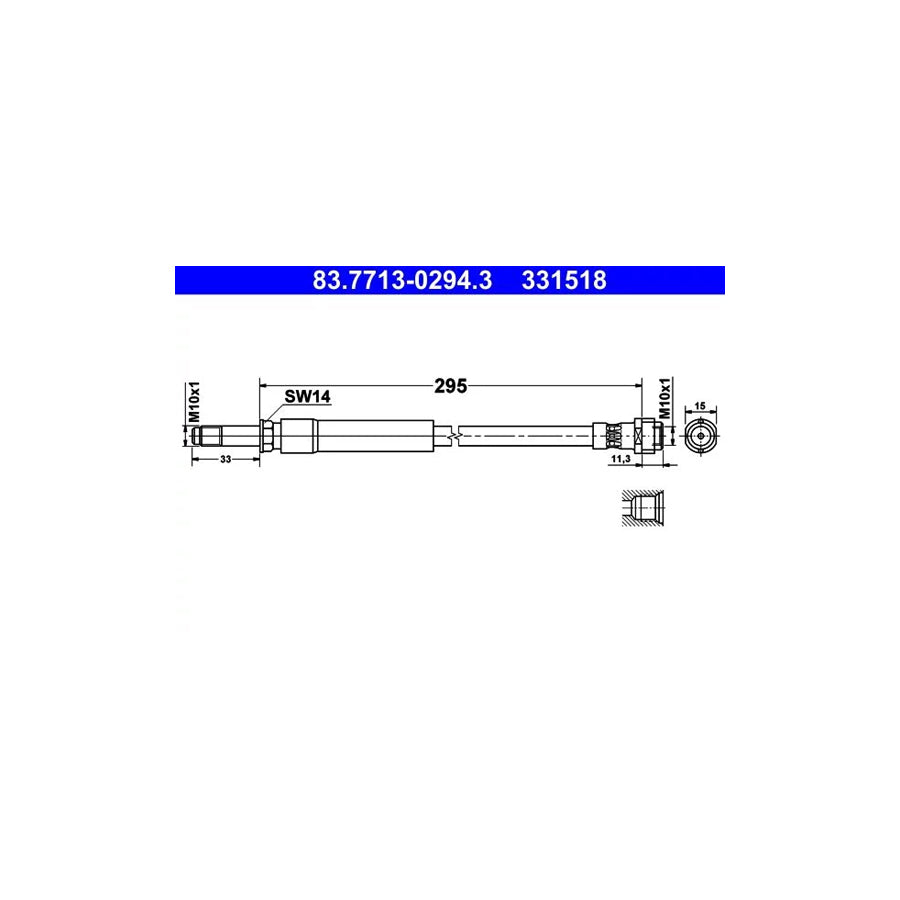 ATE 83.7713-0294.3 Brake Hose