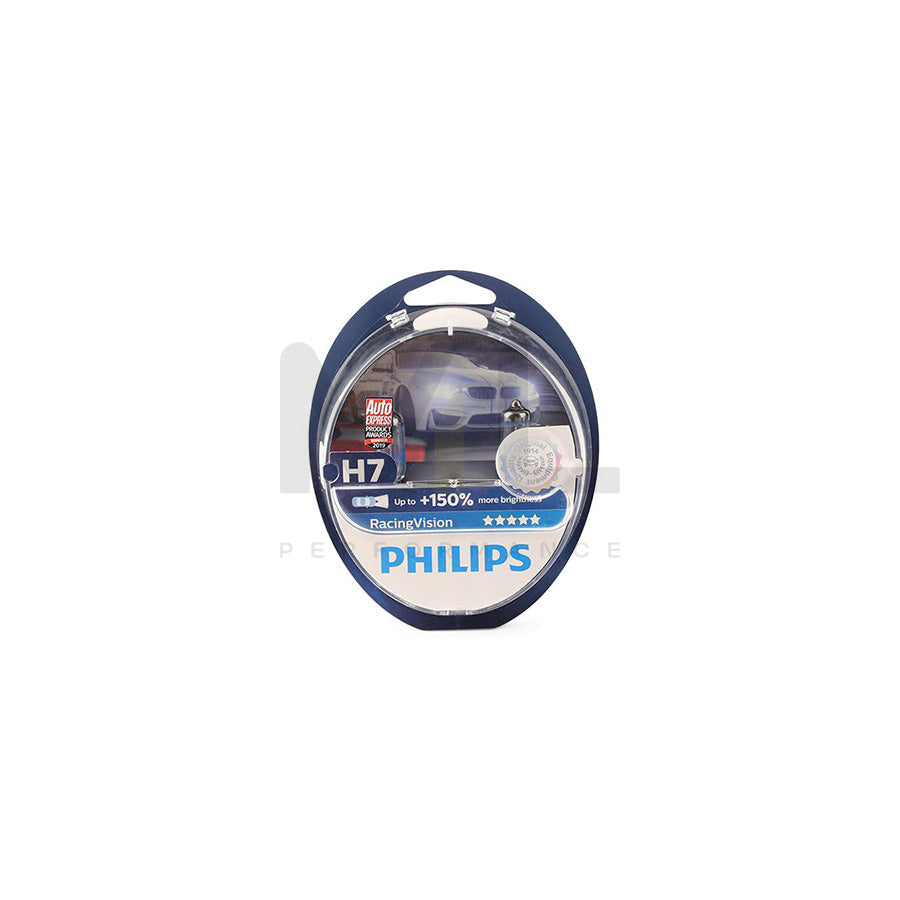 PHILIPS RacingVision 12972RVS2 Bulb, spotlight H7 12V 55W PX26d 3500K Halogen | ML Performance Car Parts