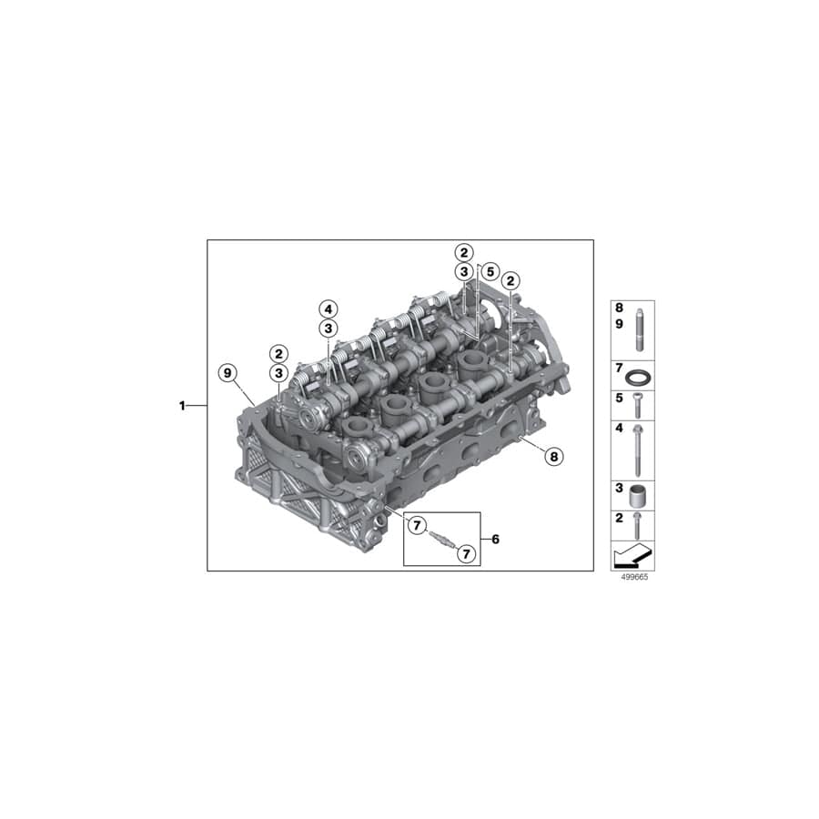 Genuine BMW 11122470428 F20 F21 F30 Cylinder Head With Valve Gear (Inc. 116i, 320i ed & 114i) | ML Performance UK Car Parts