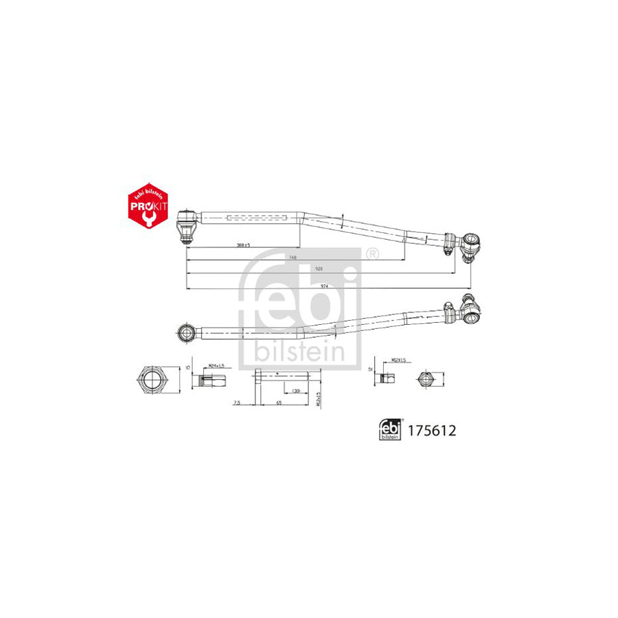 Febi Bilstein 175612 Centre Rod Assembly