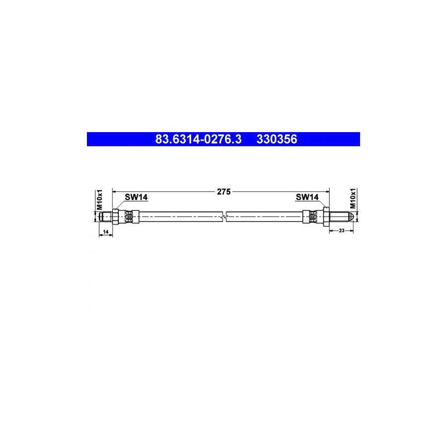 ATE 83.6314-0276.3 Brake Hose