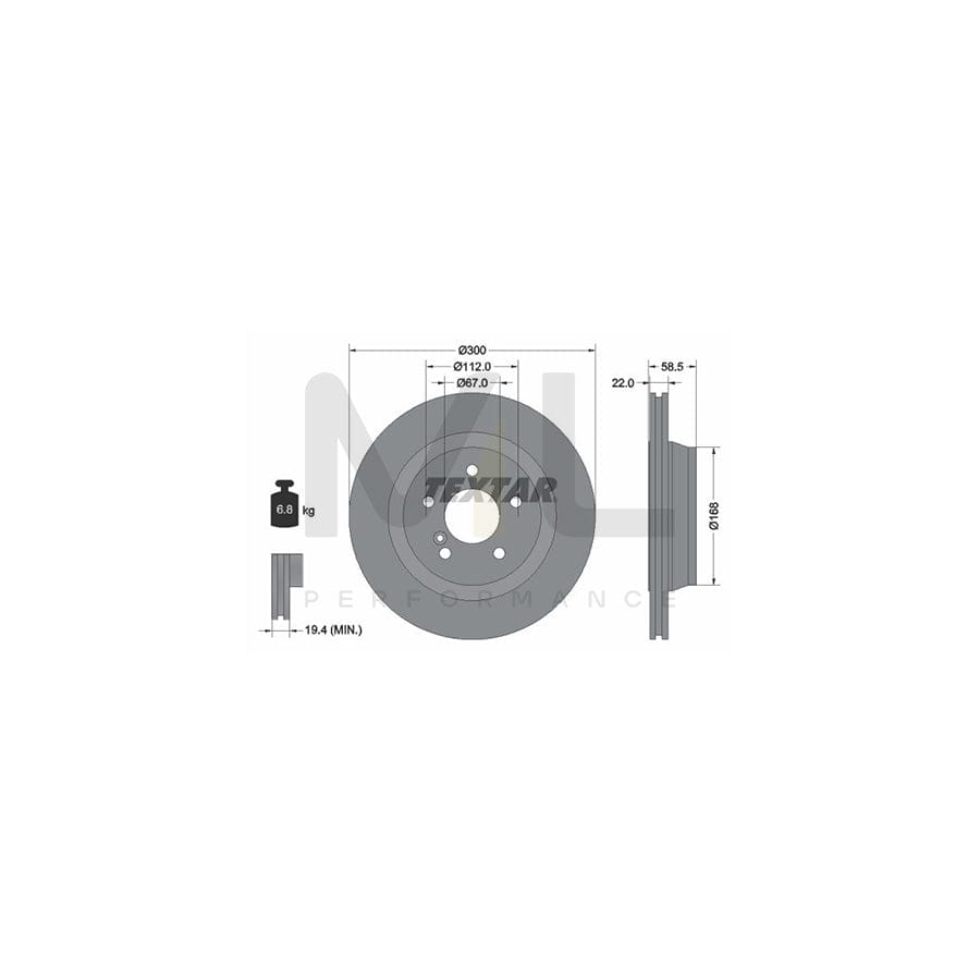 TEXTAR 92099500 Brake Disc suitable for MERCEDES-BENZ S-Class Internally Vented, without wheel hub, without wheel studs | ML Performance Car Parts