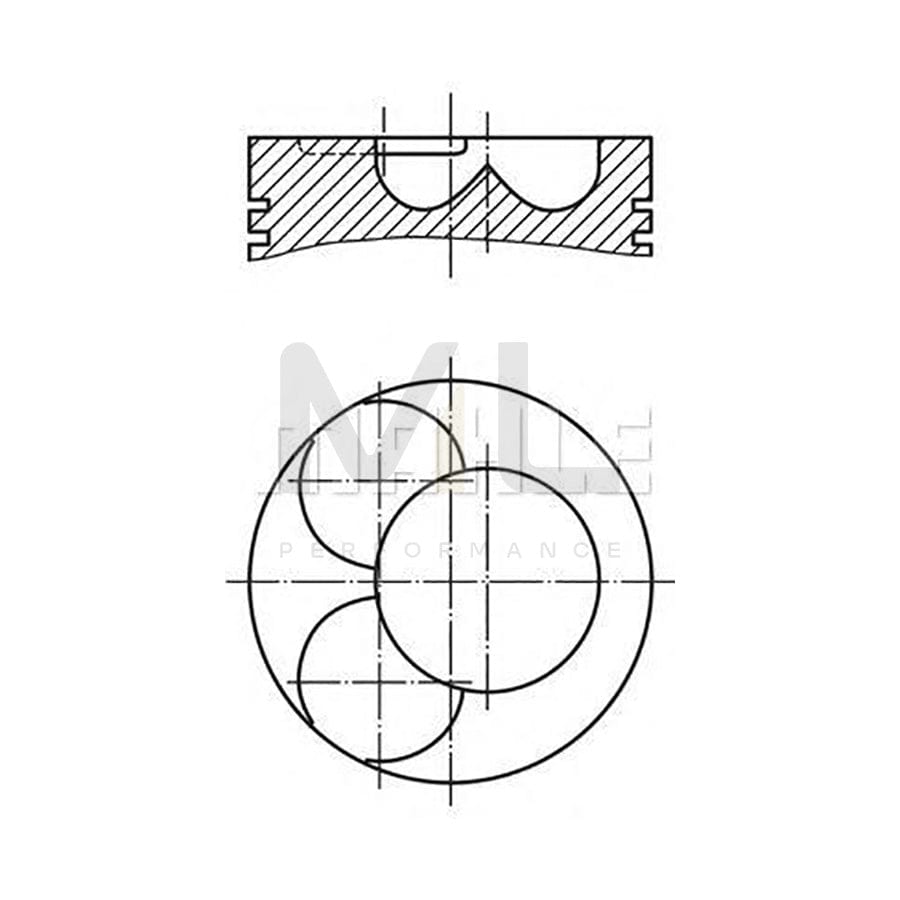 MAHLE ORIGINAL 0149203 Piston 108,63 mm, with piston rings, with piston ring carrier | ML Performance Car Parts