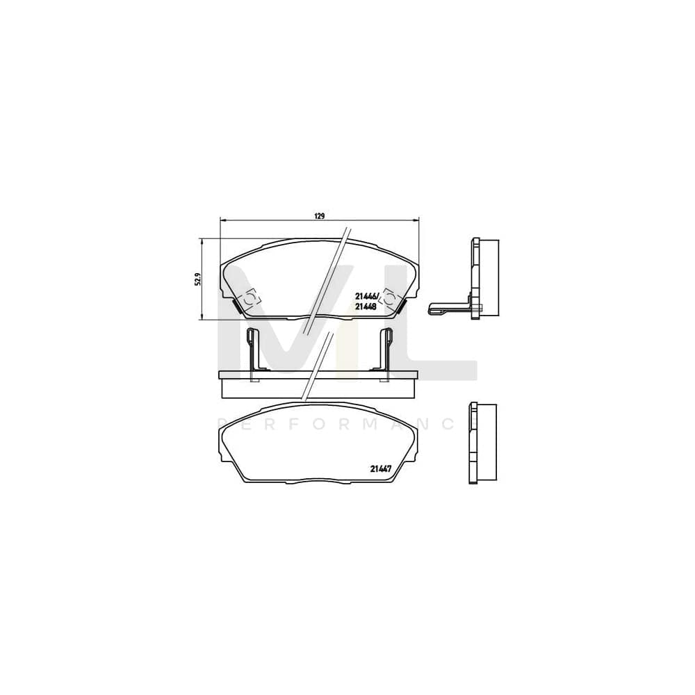 Brembo P 28 013 Brake Pad Set With Acoustic Wear Warning | ML Performance Car Parts