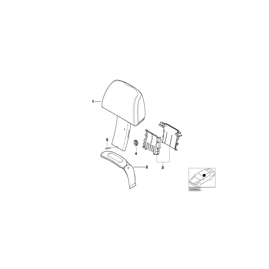 Genuine BMW 52107017244 E52 Guide, Headrest (Inc. ALPINA V8 & Z8) | ML Performance UK Car Parts