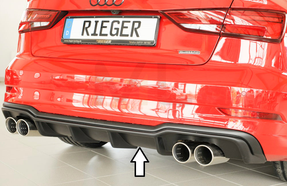 Rieger 00056826 Audi 8V A3 Rear Diffuser 1 | ML Performance UK Car Parts