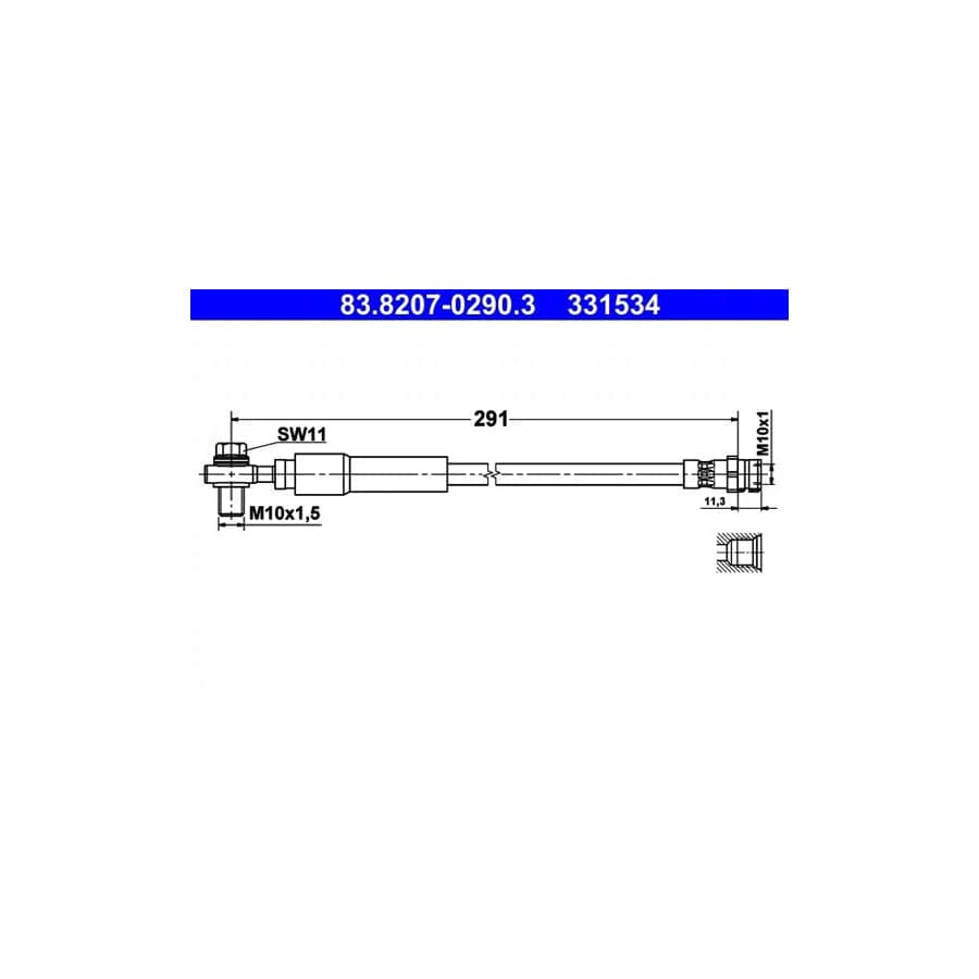 ATE 83.8207-0290.3 Brake Hose