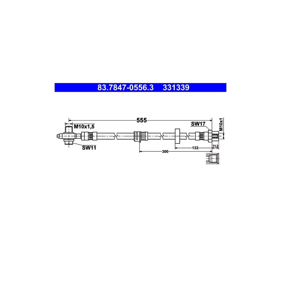 ATE 83.7847-0556.3 Brake Hose