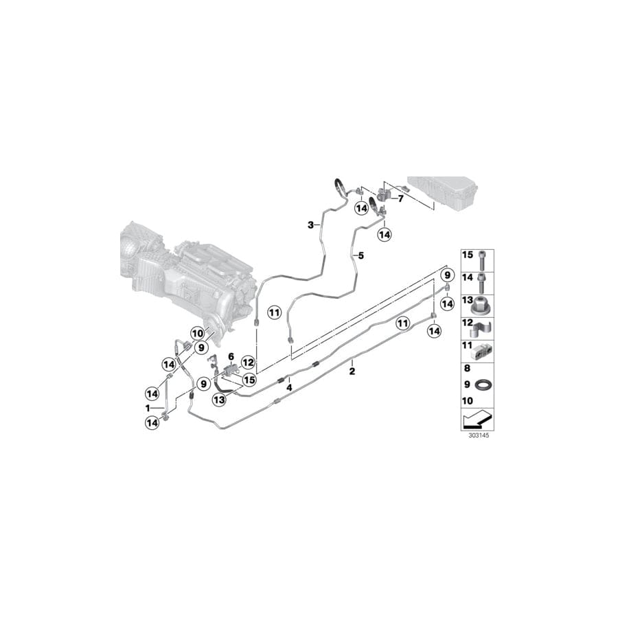 Genuine BMW 64539232464 F30 Pressure Line, Evaporator Shutoff Valve (Inc. Hybrid 3) | ML Performance UK Car Parts