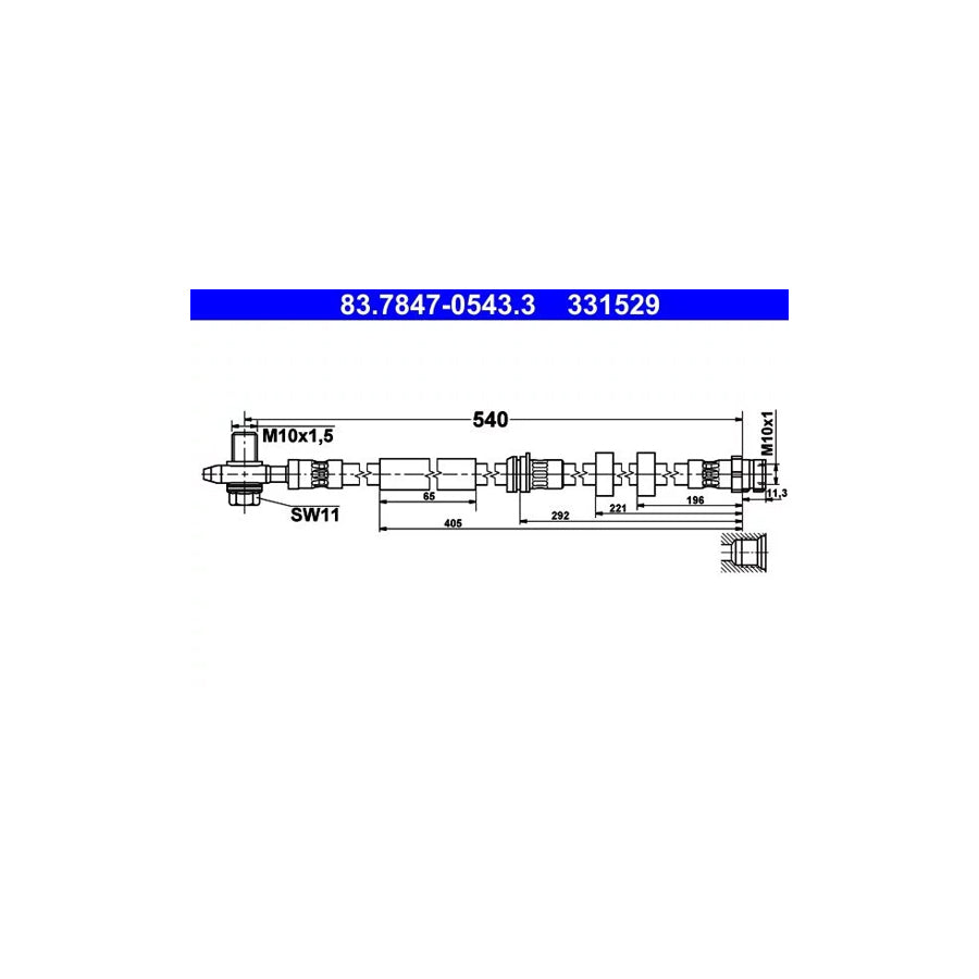 ATE 83.7847-0543.3 Brake Hose