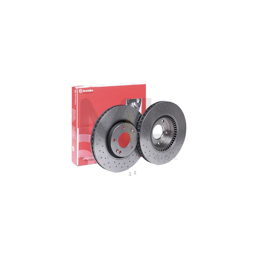 BREMBO 09.A532.2X Brake Disc Perforated / Vented, Coated, High-carbon, with bolts/screws | ML Performance Car Parts