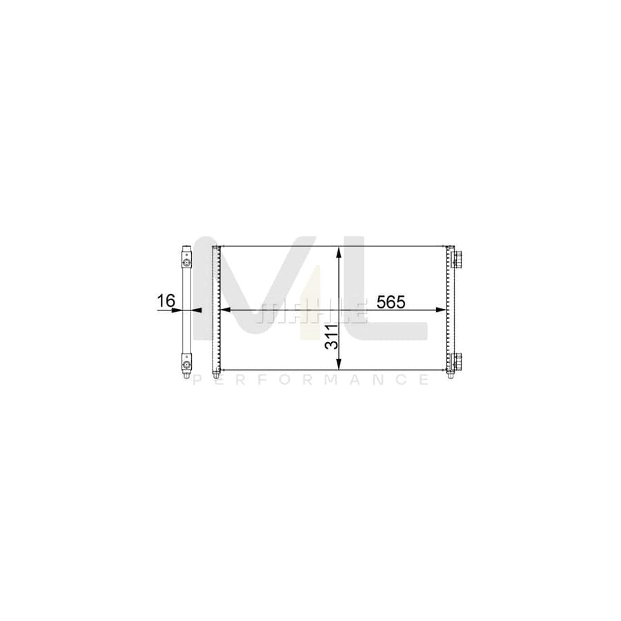 MAHLE ORIGINAL AC 373 000S Air conditioning condenser without dryer | ML Performance Car Parts