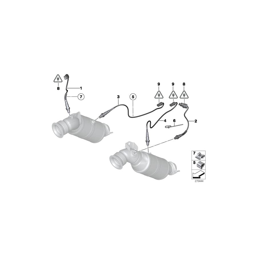 Genuine BMW 11787539136 F02 F01 F03 Lambda Monitor Sensor L= 600mm (Inc. 760Li, 760LiS & Wraith) | ML Performance UK Car Parts