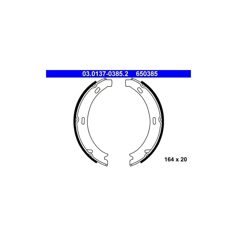 ATE 03.0137-0385.2 Handbrake Shoes