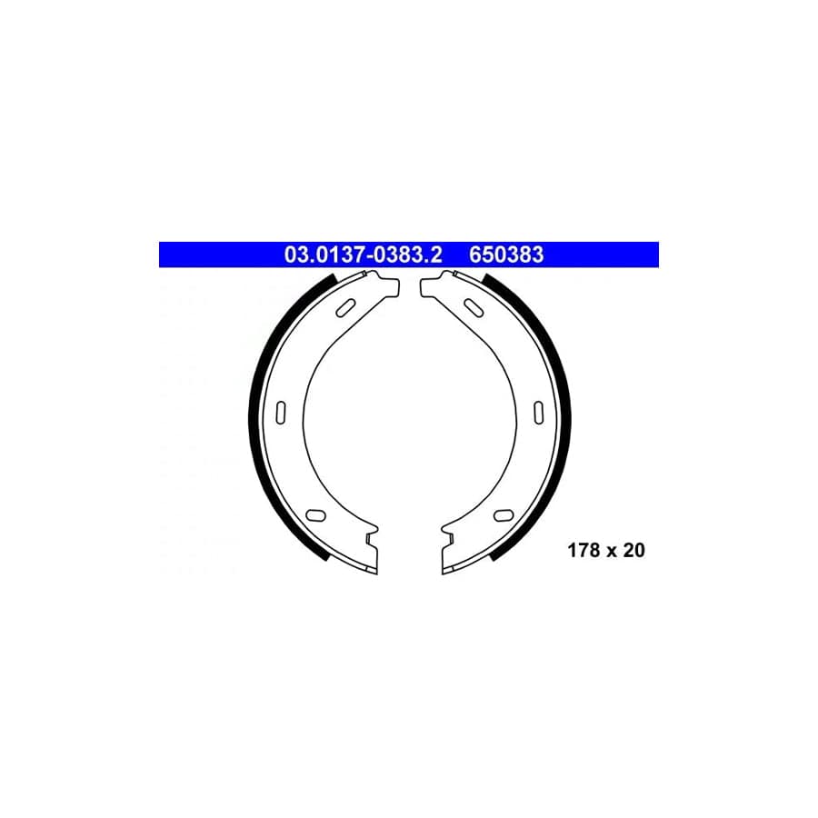 ATE 03.0137-0383.2 Handbrake Shoes